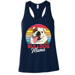 English Bulldog Mama Mom Women Women's Racerback Tank