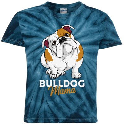 English Bulldog Mama Cute Bully Dog Mom Funny Womens Gift Kids Tie-Dye T-Shirt