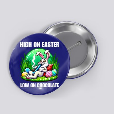 Easter Bunny Marijuana Cannabis Weed Funny 420 Humor Gift Button