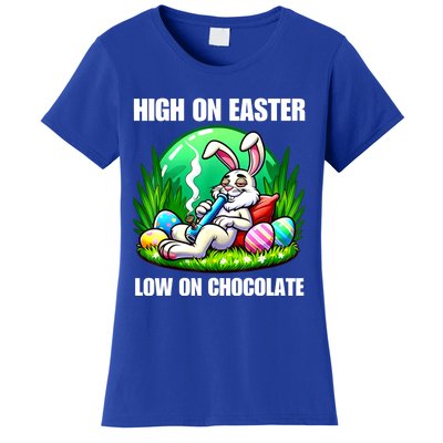 Easter Bunny Marijuana Cannabis Weed Funny 420 Humor Gift Women's T-Shirt