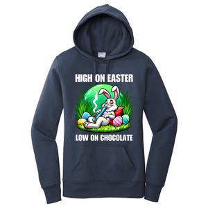 Easter Bunny Marijuana Cannabis Weed Funny 420 Humor Gift Women's Pullover Hoodie