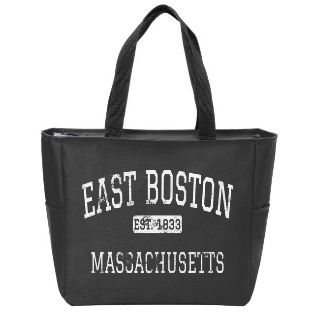East Boston Massachusetts MA Vintage Zip Tote Bag