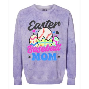 Easter Baseball Mom Design Easter Baseball Gift Colorblast Crewneck Sweatshirt