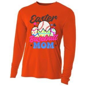 Easter Baseball Mom Design Easter Baseball Gift Cooling Performance Long Sleeve Crew