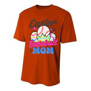 Easter Baseball Mom Design Easter Baseball Gift Performance Sprint T-Shirt