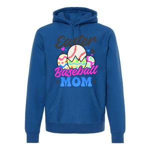 Easter Baseball Mom Design Easter Baseball Gift Premium Hoodie