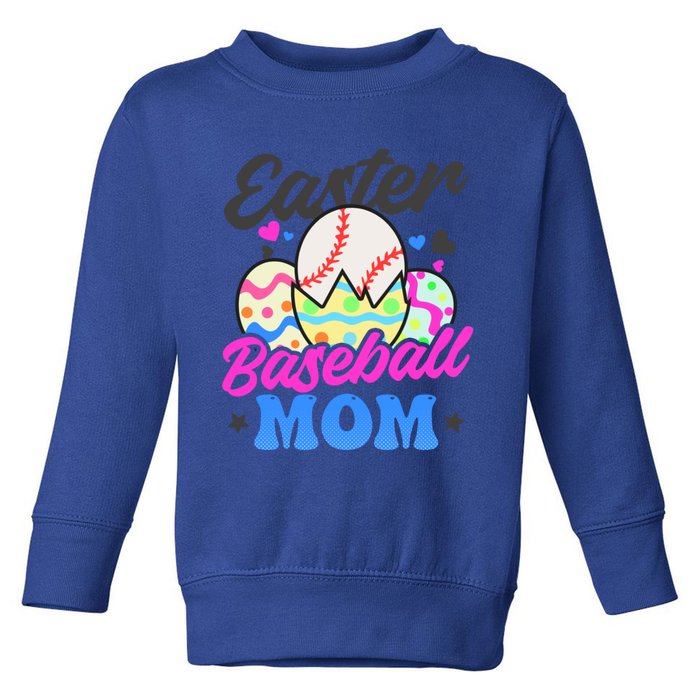 Easter Baseball Mom Design Easter Baseball Gift Toddler Sweatshirt