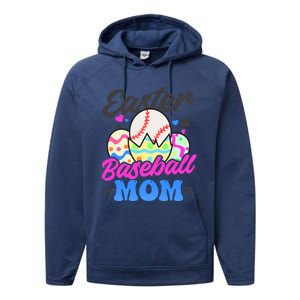 Easter Baseball Mom Design Easter Baseball Gift Performance Fleece Hoodie