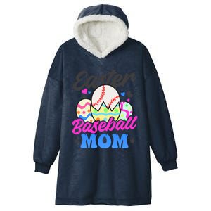 Easter Baseball Mom Design Easter Baseball Gift Hooded Wearable Blanket