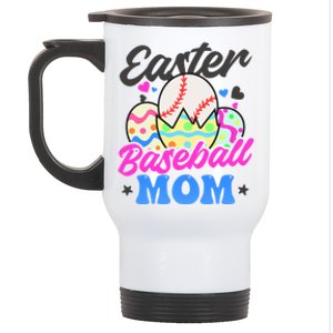 Easter Baseball Mom Design Easter Baseball Gift Stainless Steel Travel Mug