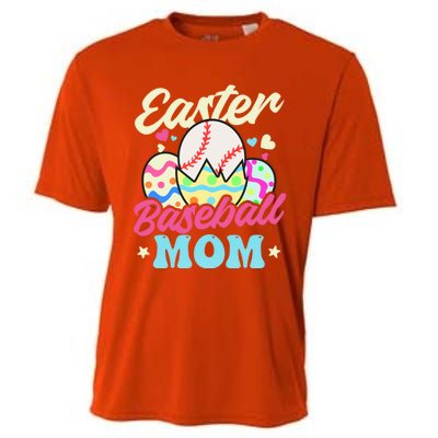 Easter Baseball Mom Design Easter Baseball Gift Cooling Performance Crew T-Shirt