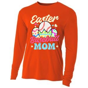 Easter Baseball Mom Design Easter Baseball Gift Cooling Performance Long Sleeve Crew