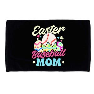 Easter Baseball Mom Design Easter Baseball Gift Microfiber Hand Towel