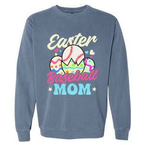 Easter Baseball Mom Design Easter Baseball Gift Garment-Dyed Sweatshirt