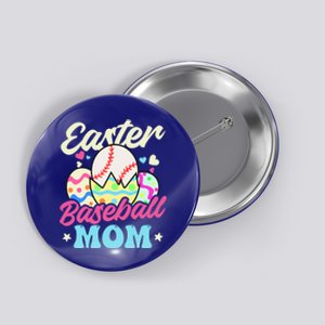 Easter Baseball Mom Design Easter Baseball Gift Button