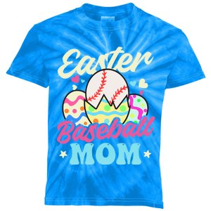 Easter Baseball Mom Design Easter Baseball Gift Kids Tie-Dye T-Shirt