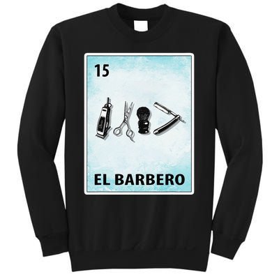 El Barbero Mexican Barber Cards Sweatshirt