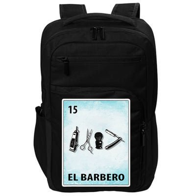 El Barbero Mexican Barber Cards Impact Tech Backpack