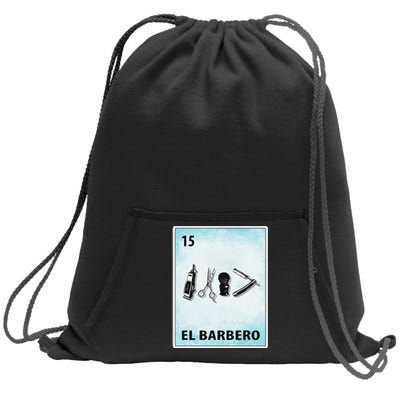 El Barbero Mexican Barber Cards Sweatshirt Cinch Pack Bag