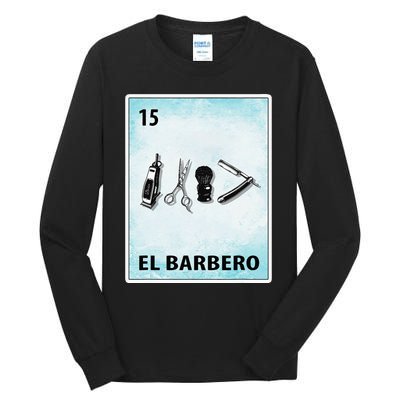 El Barbero Mexican Barber Cards Tall Long Sleeve T-Shirt