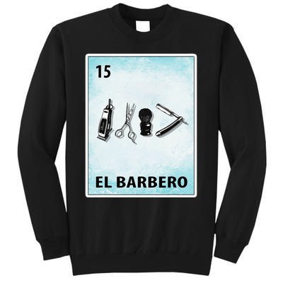 El Barbero Mexican Barber Cards Tall Sweatshirt