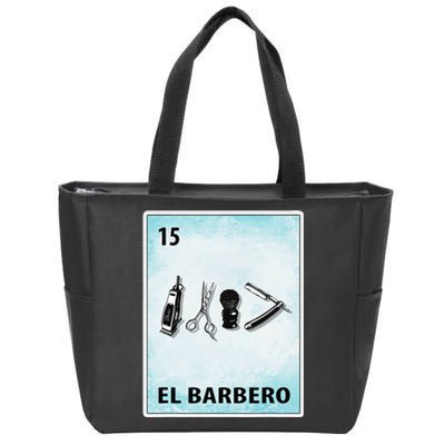 El Barbero Mexican Barber Cards Zip Tote Bag