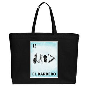 El Barbero Mexican Barber Cards Cotton Canvas Jumbo Tote