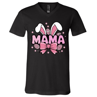 Easter Bunny Mama Easter Sunday V-Neck T-Shirt