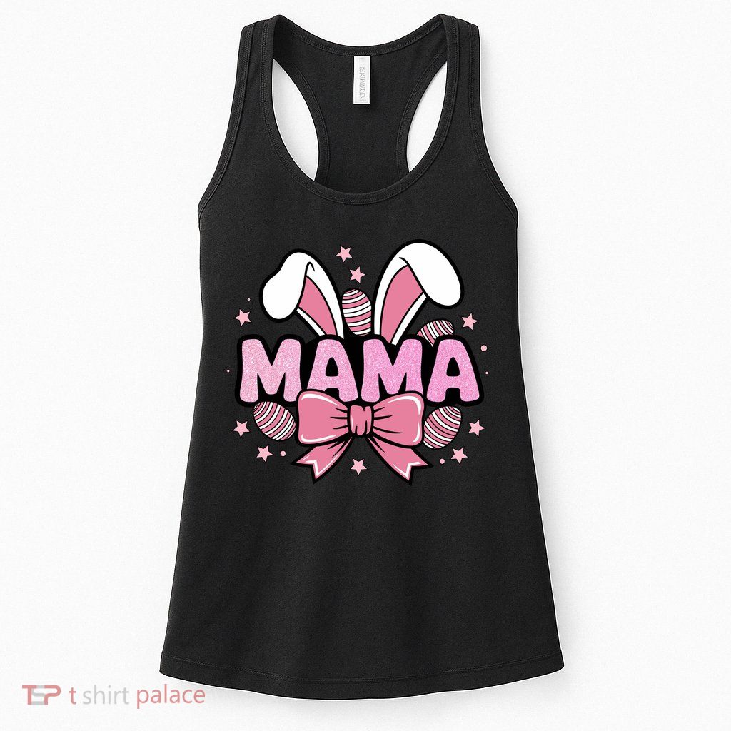 Easter Bunny Mama Easter Sunday Women's Racerback Tank