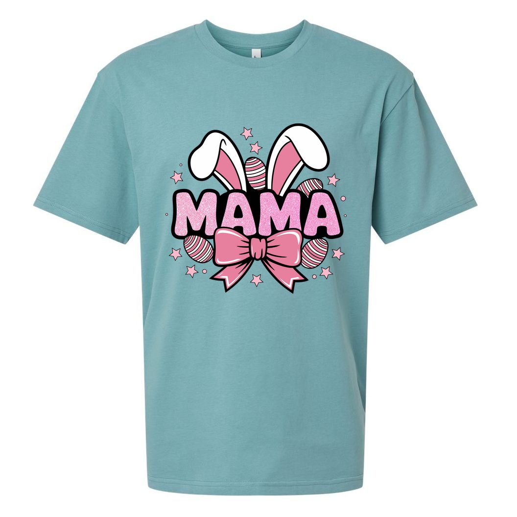 Easter Bunny Mama Easter Sunday Sueded Cloud Jersey T-Shirt