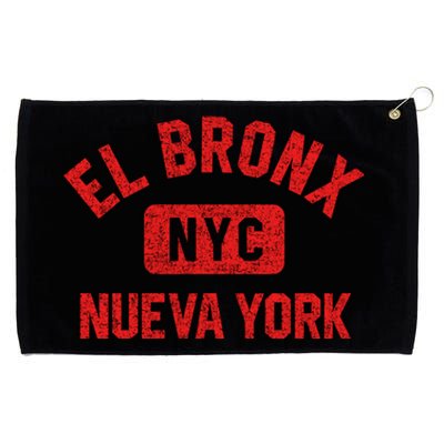 El Bronx Nueva York Nyc Gym Style Distressed Red Print Gift Grommeted Golf Towel