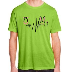 Easter Bunny Nurse Doctor Stethoscope Heartbeat Adult ChromaSoft Performance T-Shirt