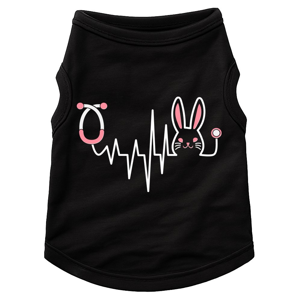Easter Bunny Nurse Doctor Stethoscope Heartbeat Doggie Tank