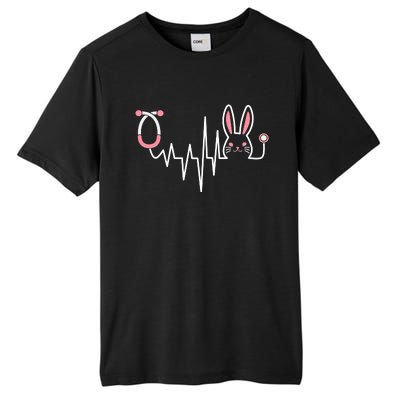 Easter Bunny Nurse Doctor Stethoscope Heartbeat Tall Fusion ChromaSoft Performance T-Shirt