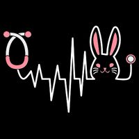 Easter Bunny Nurse Doctor Stethoscope Heartbeat Flatbill Hat