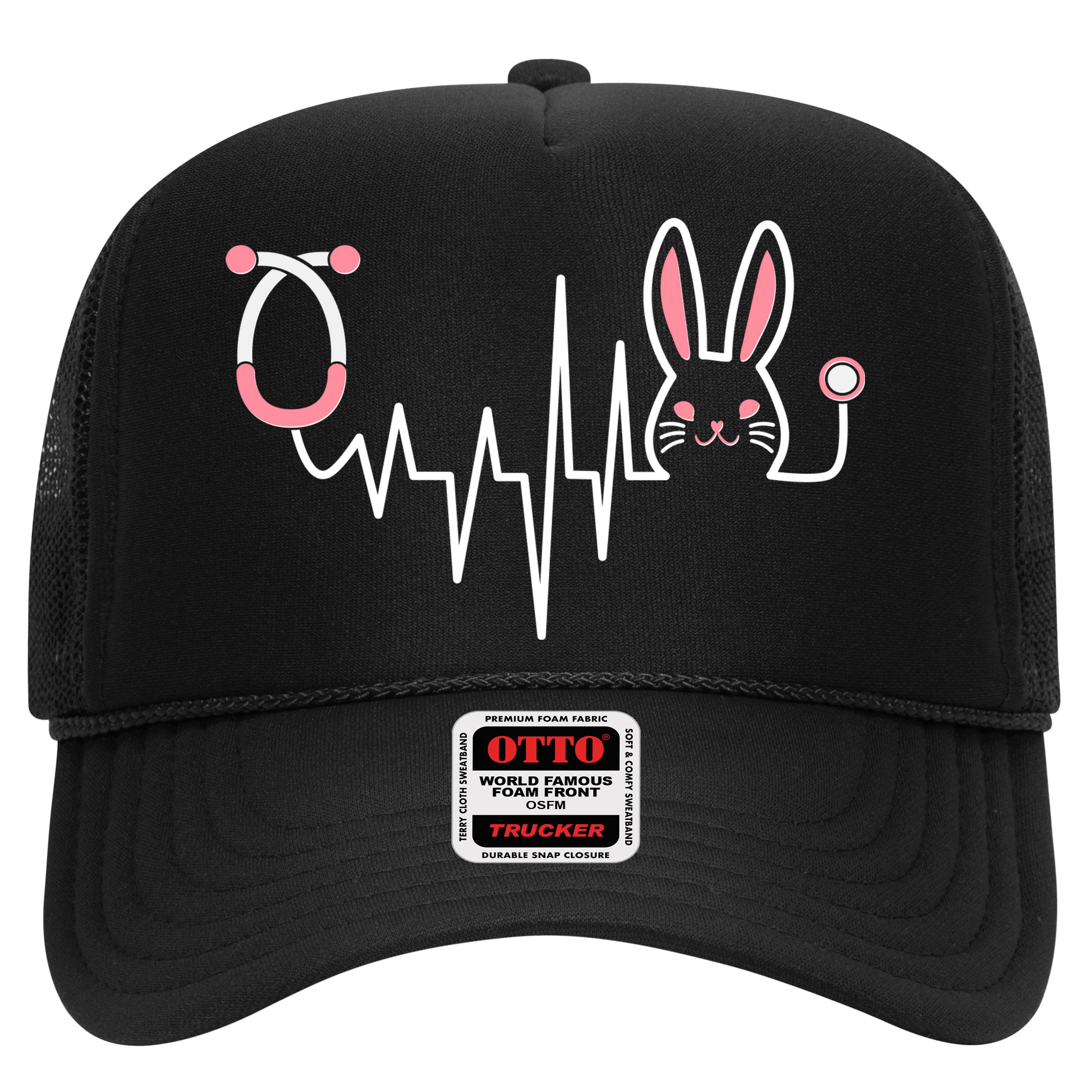 Easter Bunny Nurse Doctor Stethoscope Heartbeat Hat