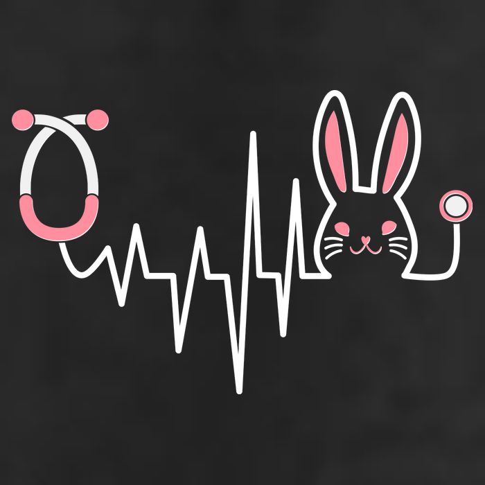 Easter Bunny Nurse Doctor Stethoscope Heartbeat Hat