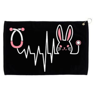 Easter Bunny Nurse Doctor Stethoscope Heartbeat Grommeted Golf Towel