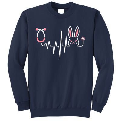 Easter Bunny Nurse Doctor Stethoscope Heartbeat Sweatshirt