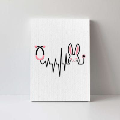 Easter Bunny Nurse Doctor Stethoscope Heartbeat Canvas