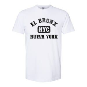 El Bronx Nueva York Nyc Gym Style Distressed Funny Gift Softstyle CVC T-Shirt