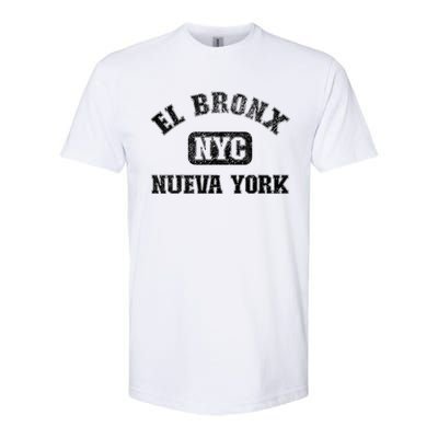 El Bronx Nueva York Nyc Gym Style Distressed Funny Gift Softstyle® CVC T-Shirt