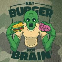 Eat Burger Not Brain Funny Zombie Legacy Tie Dye Trucker Hat