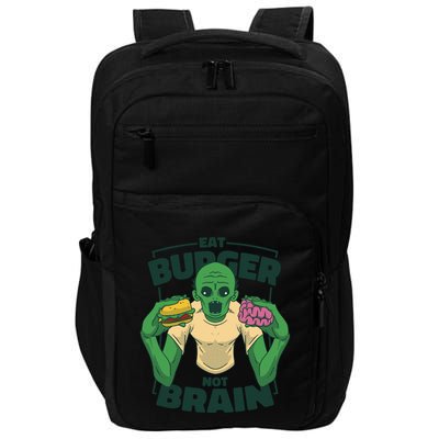 Eat Burger Not Brain Funny Zombie Impact Tech Backpack