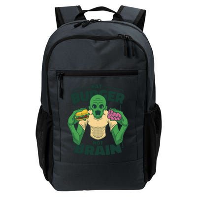 Eat Burger Not Brain Funny Zombie Daily Commute Backpack