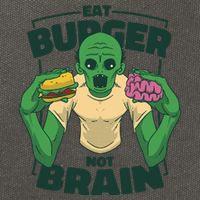 Eat Burger Not Brain Funny Zombie Cotton Canvas Backpack