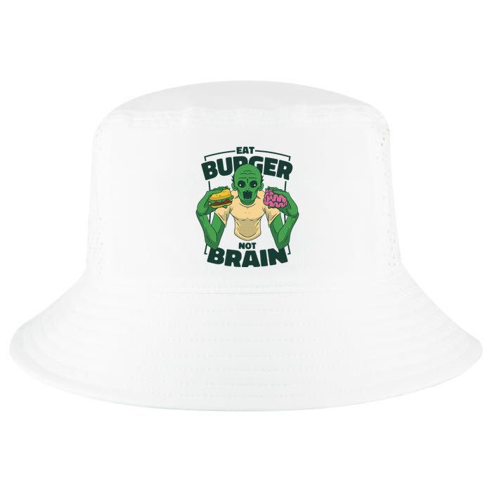 Eat Burger Not Brain Funny Zombie Cool Comfort Performance Bucket Hat