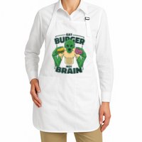 Eat Burger Not Brain Funny Zombie Apron