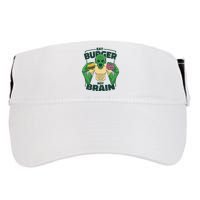 Eat Burger Not Brain Funny Zombie Adult Drive Performance Visor