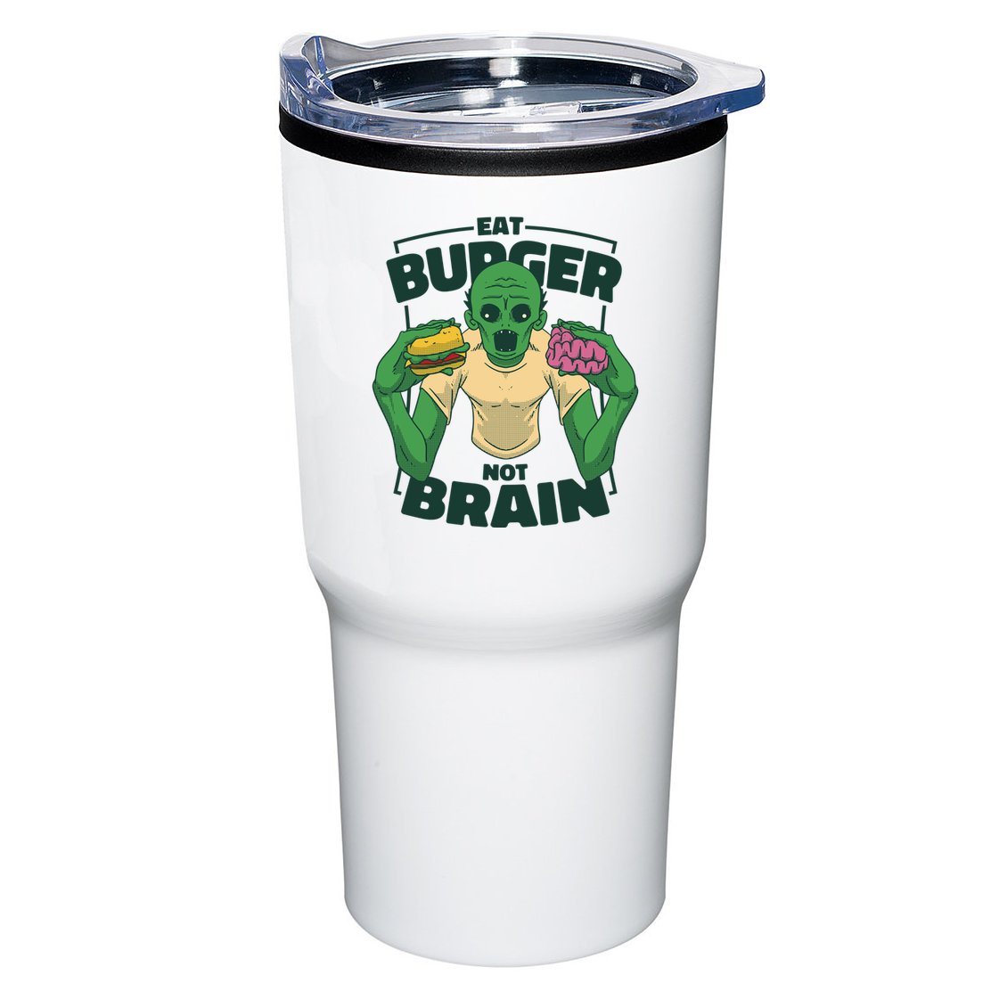 Eat Burger Not Brain Funny Zombie Tumbler